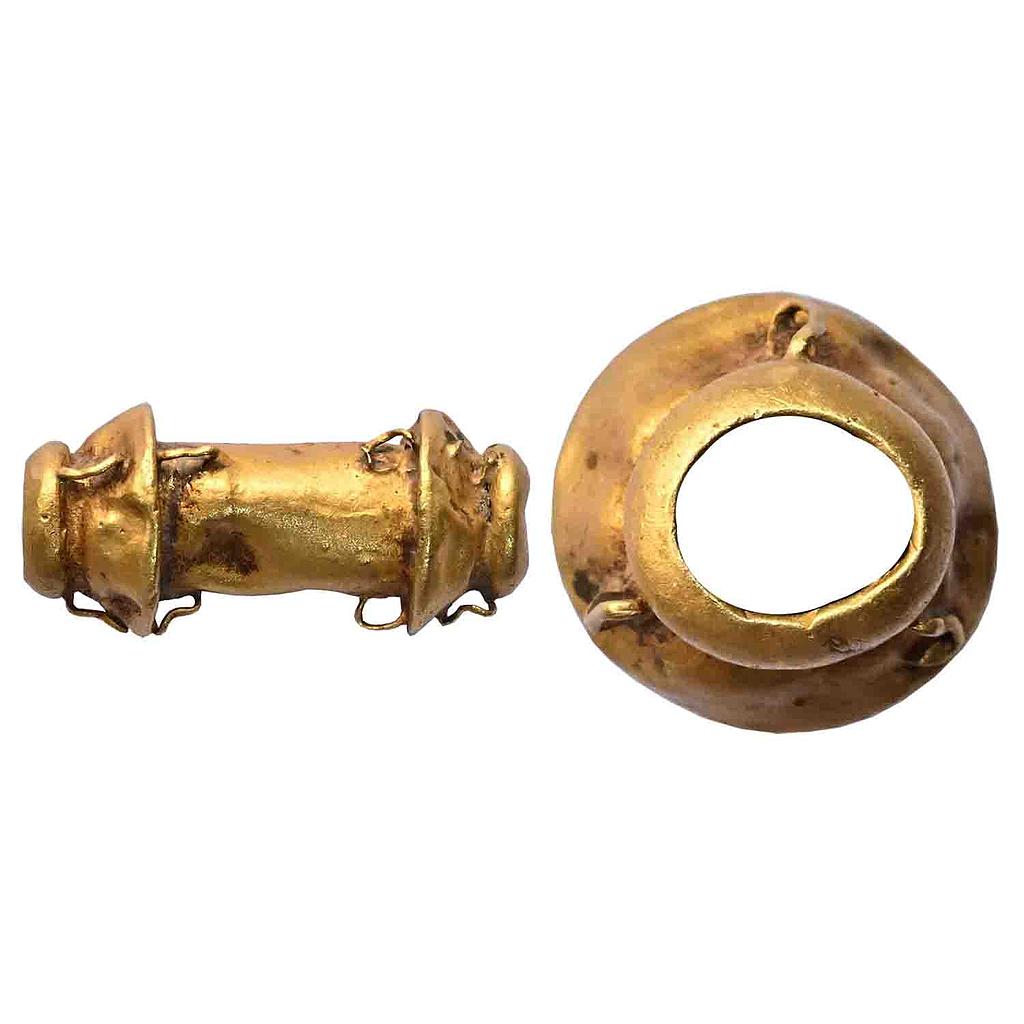 Ancient Post-Mauryan Period Punjab Region Gold Bead
