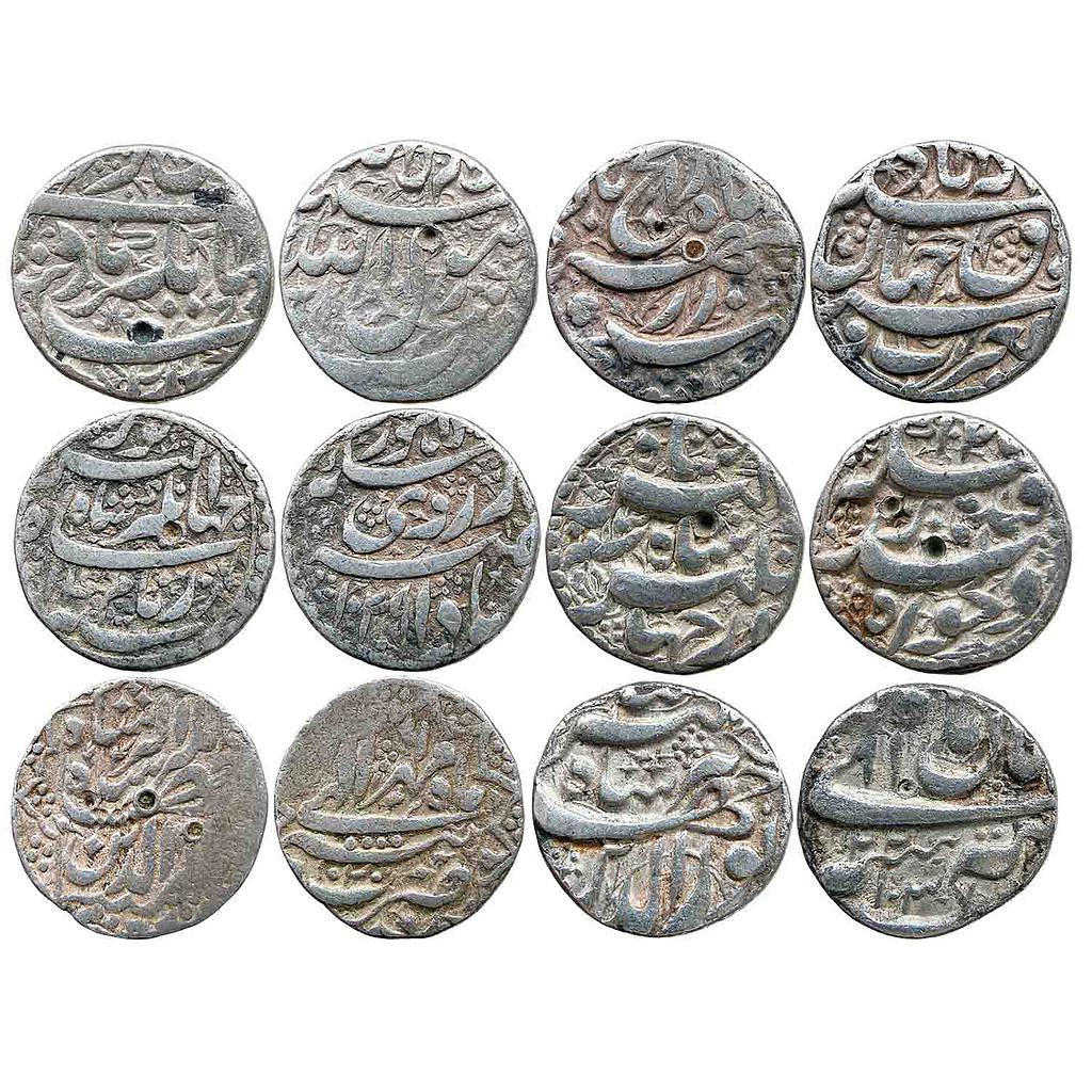 Mughal Jahangir Set of 6 Coins Silver Rupee