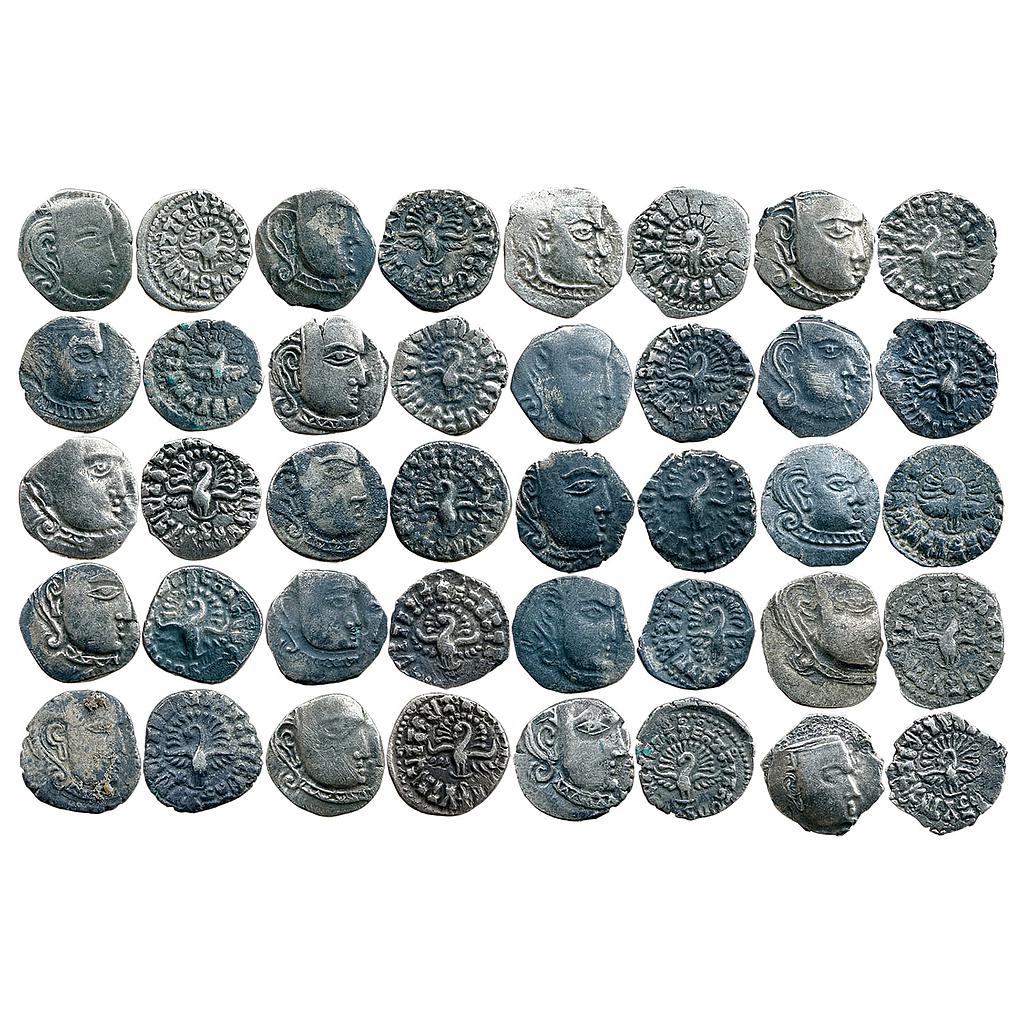Ancient Guptas Kumaragupta I Madhyadesha type Set of 20 Coins Silver Dramma