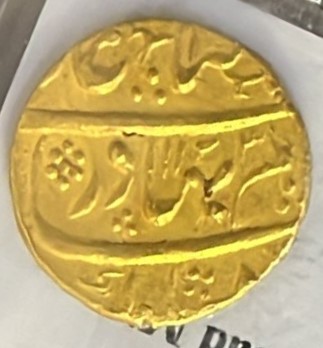 Mughal Shah Alam Bahadur Farkhanda Bunyad Hyderabad Mint Gold Mohur