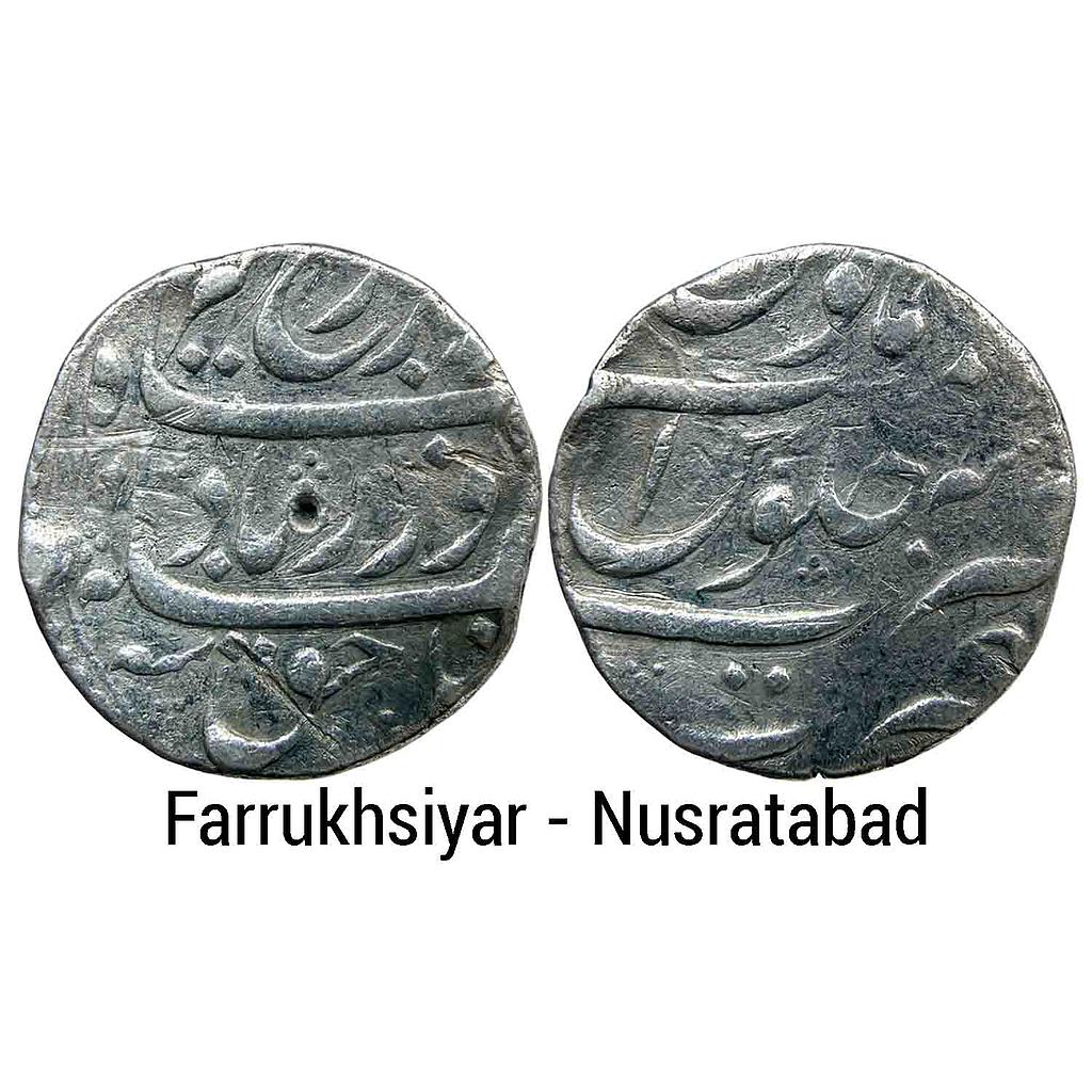 Mughal Farrukhsiyar Nusratabad Mint Silver Rupee