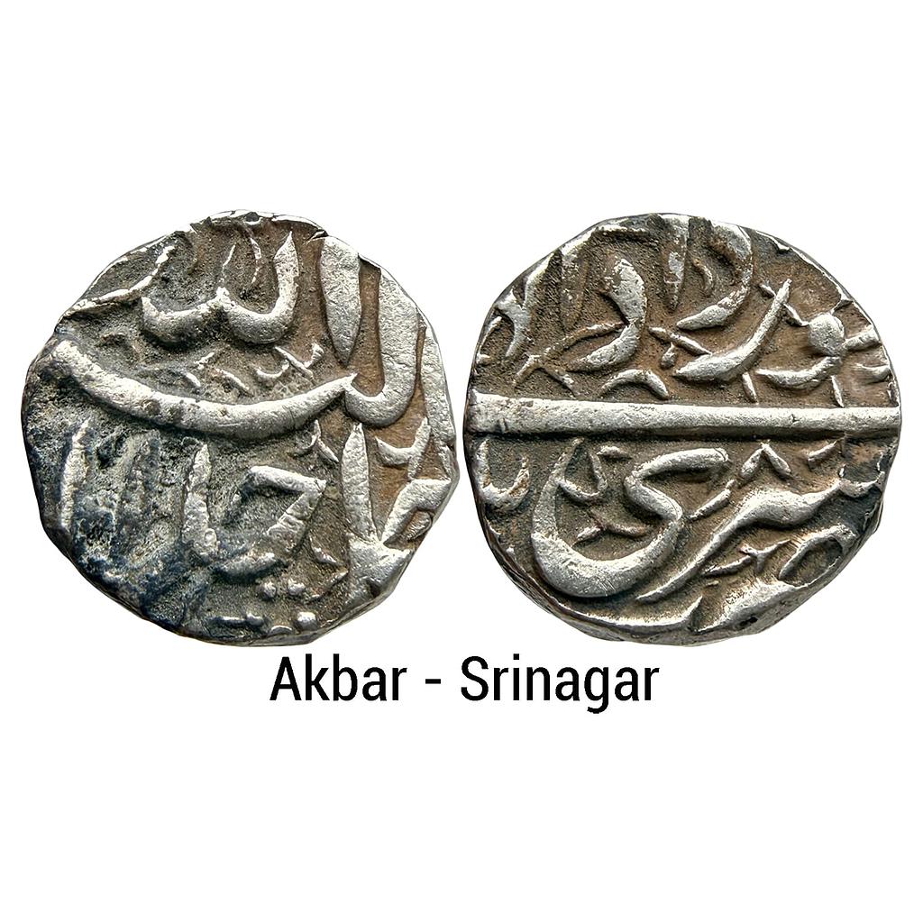 Mughal Akbar Srinagar Mint Ilahi Month Khurdad Gemini Silver Rupee