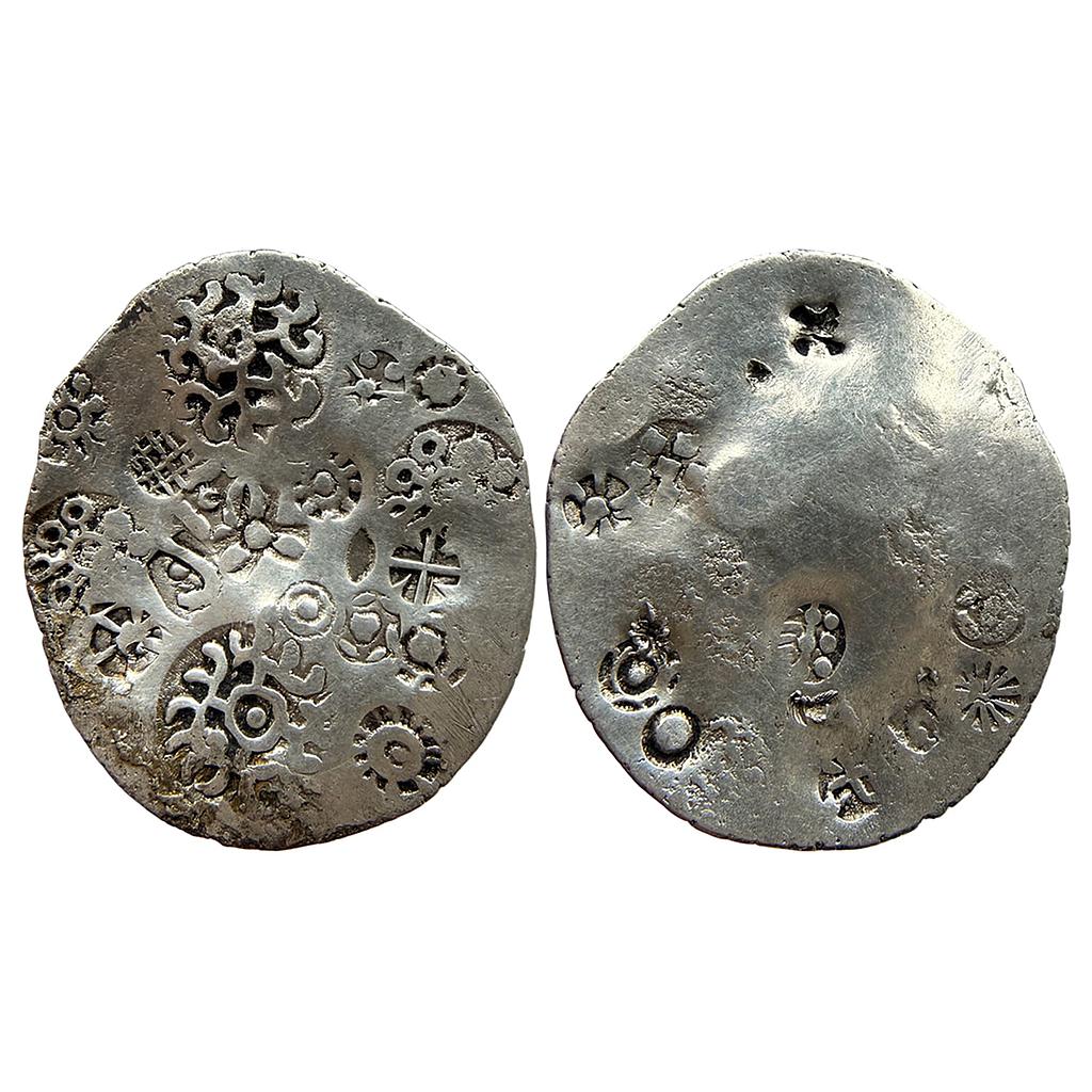 Ancient Punch Marked Coinage Middle Ganga Valley Kashi Mahajanapada Silver Vimshatika