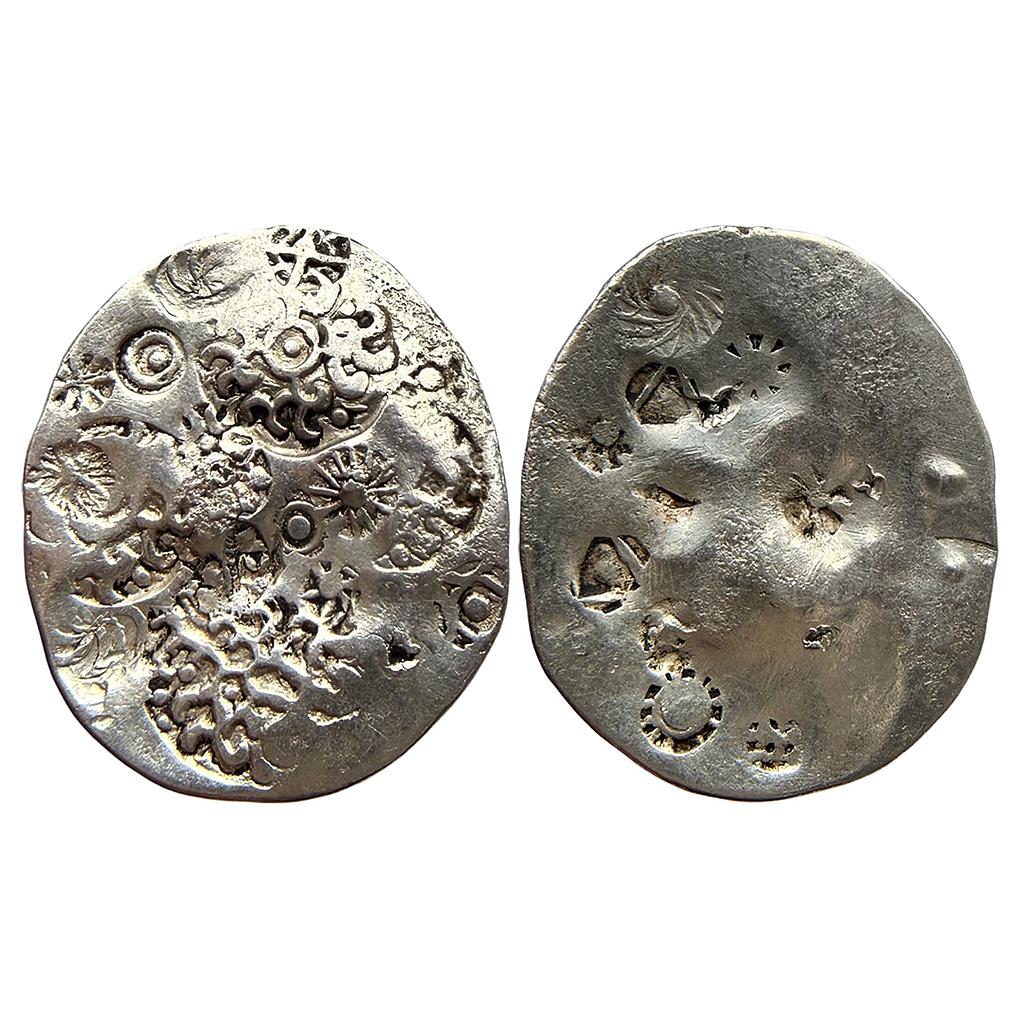 Ancient Punch Marked Coinage Middle Ganga Valley Kashi Mahajanapada Silver Vimshatika