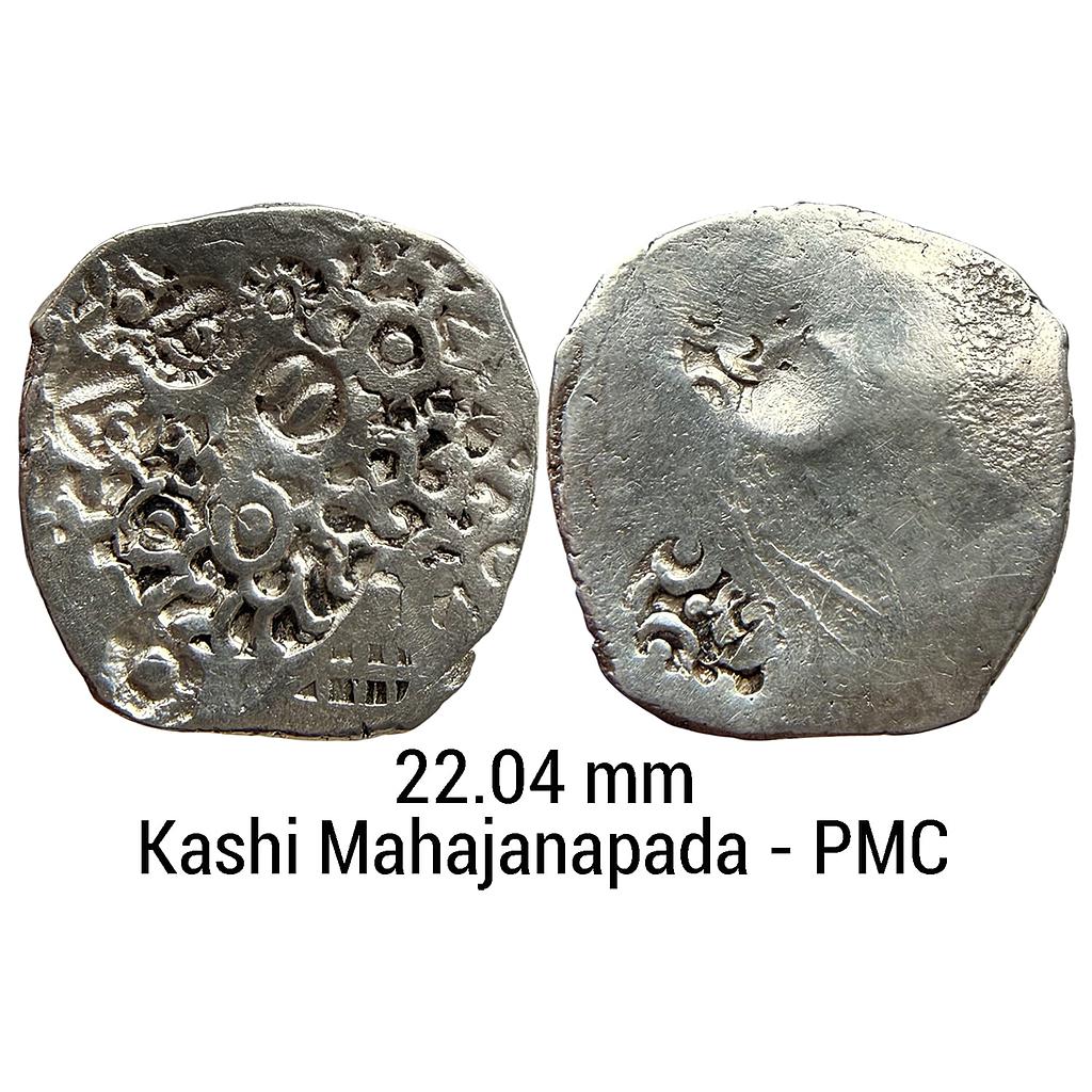 Ancient Punch Marked Coinage Middle Ganga Valley Kashi Mahajanapada Series 9 Silver Vimshatika