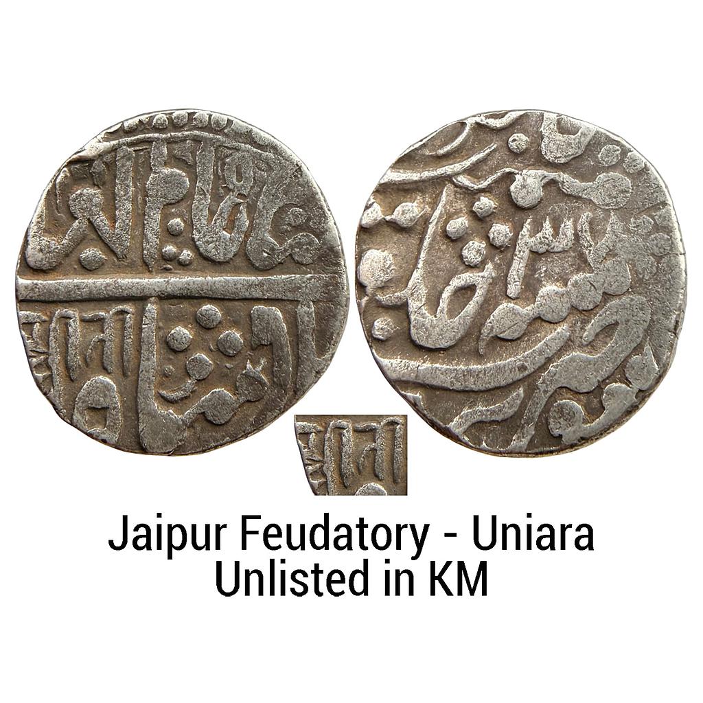IPS Jaipur Feudatory Uniara INO Shah Alam II Uniara Mint Silver Rupee