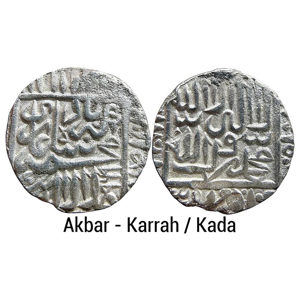 Mughal Akbar Karrah Kada Mint Silver Rupee