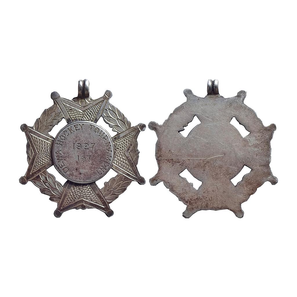 Winner Medal, Dewa Hockey Tournament, 1927 AD, Silver Medal