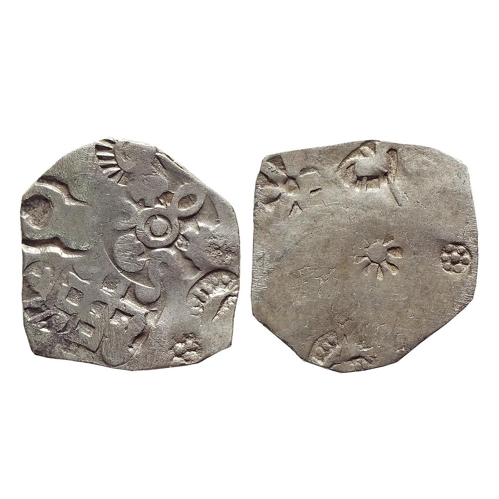 Ancient Archaic Series Punch Marked Coinage attributed Magadha Janapada Series I Silver Karshapana