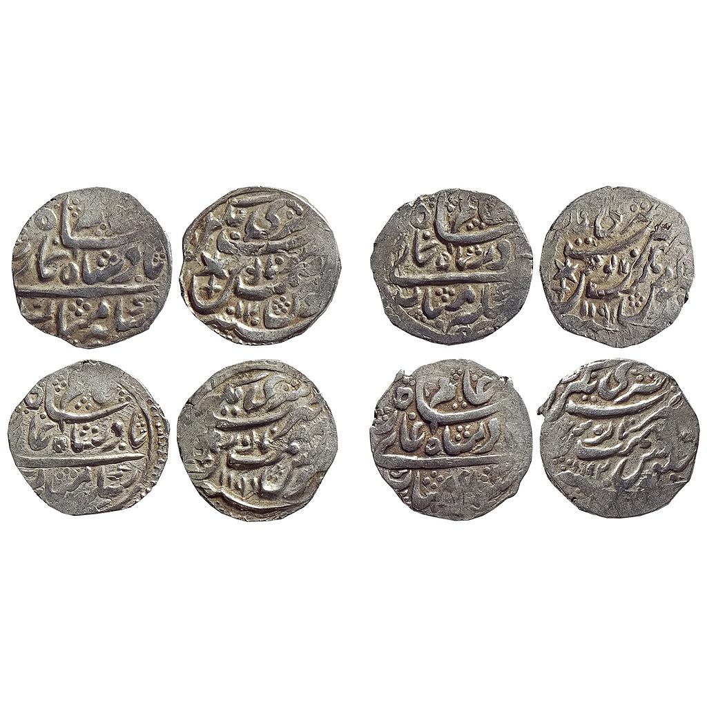IPS, Garhwal State, Lallat Shah, Pradip Shah, INO Shah Alam II, Set of 4 coins, Silver Timasha