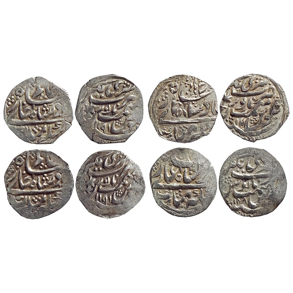 IPS, Garhwal State, Pradip Shah, Lallat Shah INO Shah Alam II, Srinagar Mint, Set of 4 coins, Silver Timasha