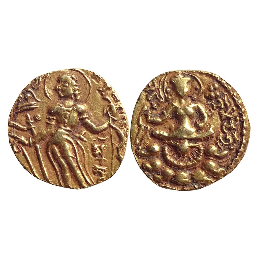Ancient, Guptas, Skandagupta, “Archer type” Gold Heavy Dinar