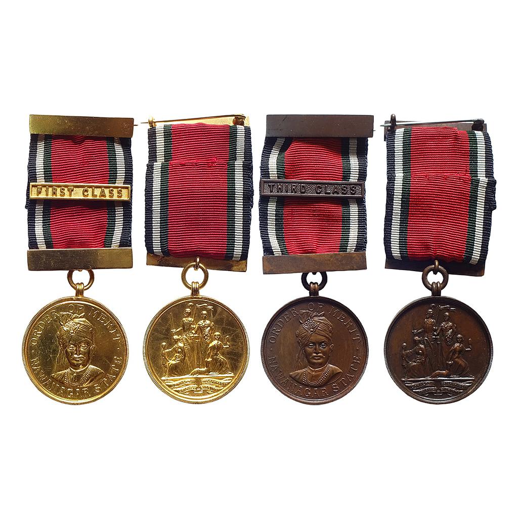 Nawanagar State, H.H. Shri Sir Ranjit Singhji Vibhaji II, Jamsaheb of Nawanagar, First class, Gold Medal &amp; Third Class, Bronze Medal