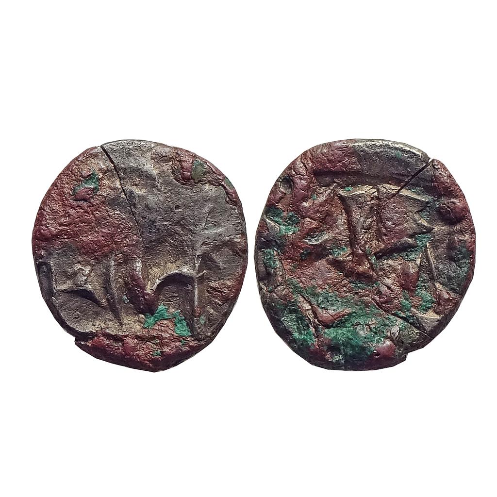Ancient Panchala Rajnyah Vijayamitra Copper 1/2 karshapana