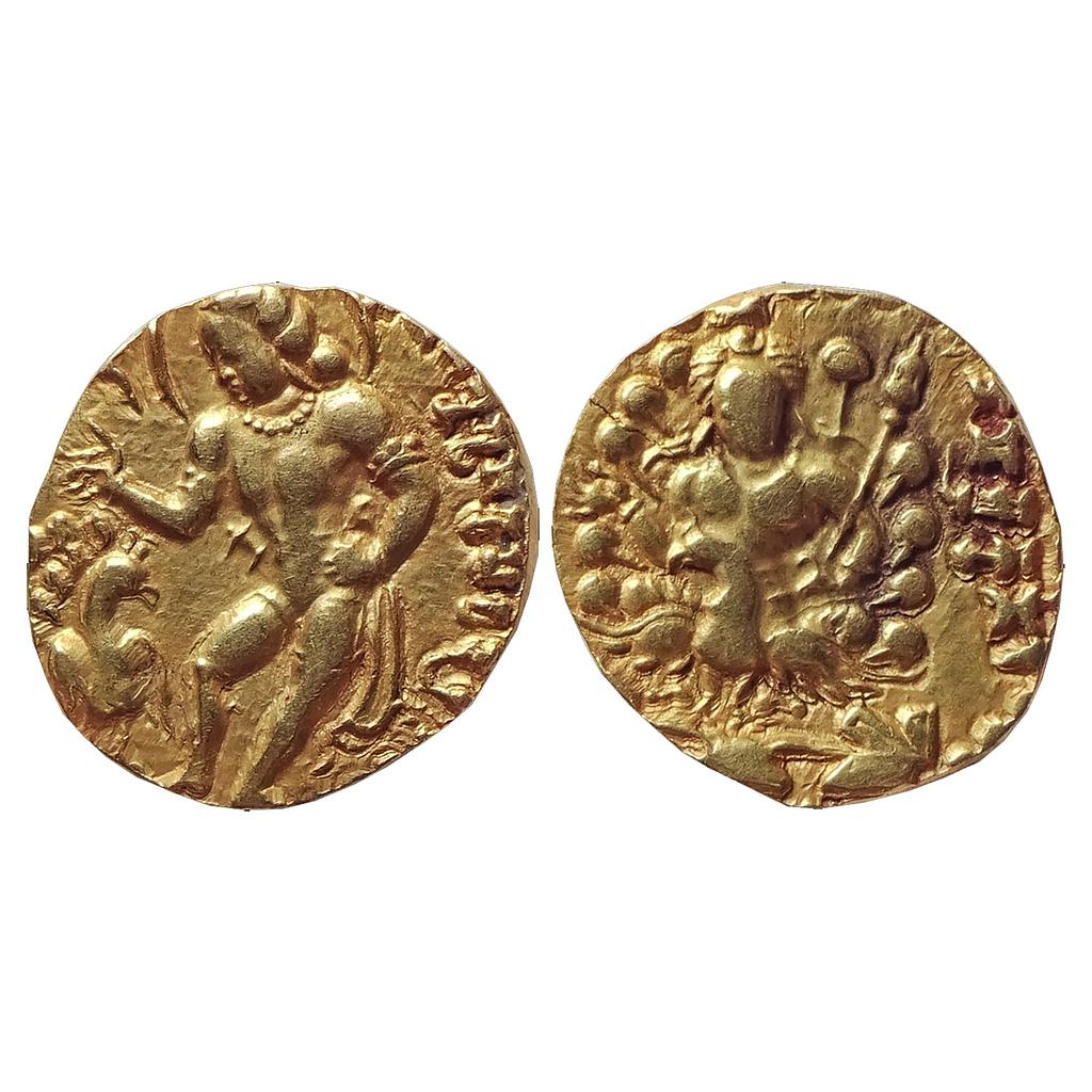 Ancient, Guptas, Kumaragupta I, &quot;Kartikeya type&quot; Gold Dinar