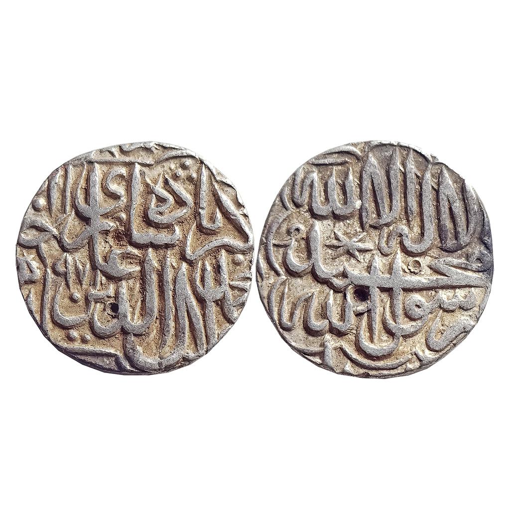 Mughal, Akbar, Uncertain Mint (mint name off flan), Kalima Type, Silver Rupee