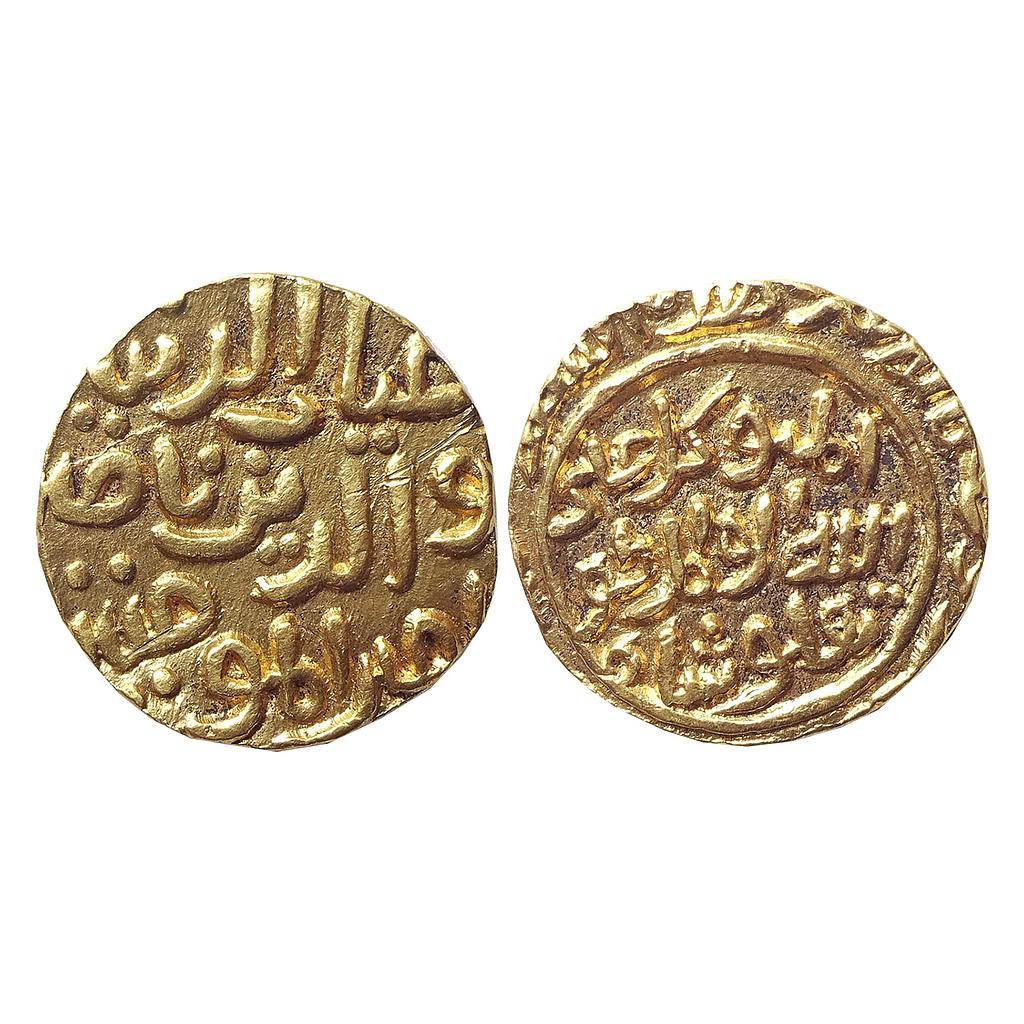 Delhi Sultan, Ghiyath Al-din Tughluq, Mulk-i-Tilang Mint, Gold Tanka