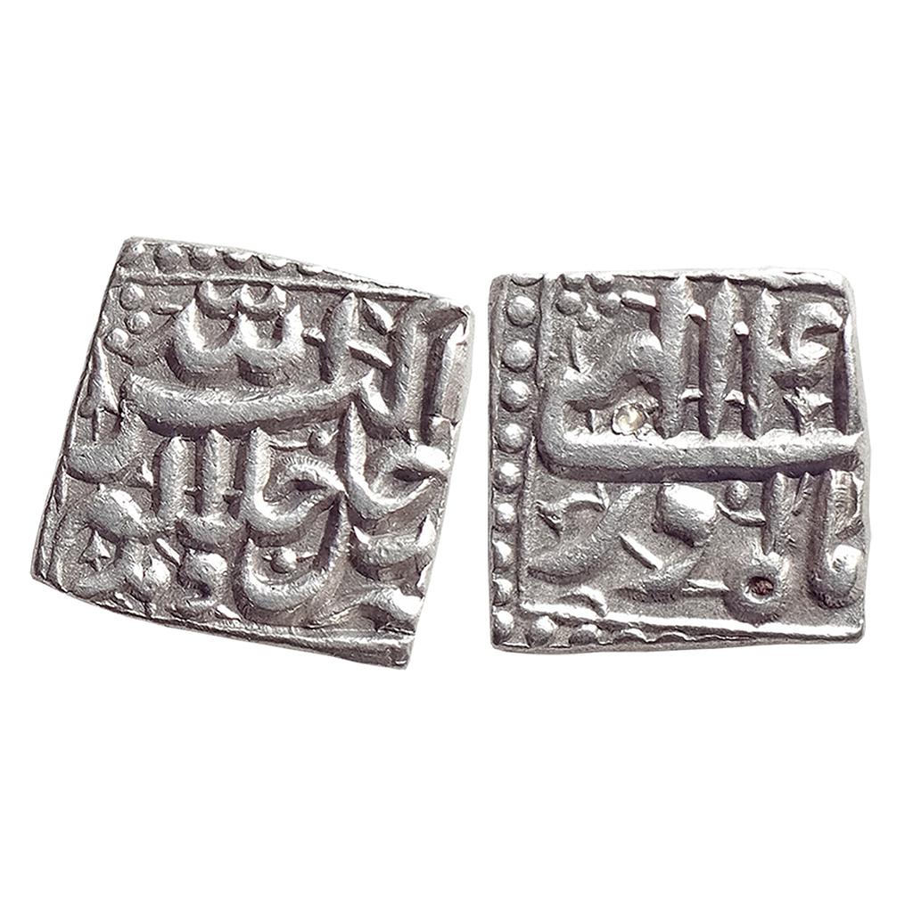 Mughal, Akbar, Delhi Mint, Silver Square Rupee