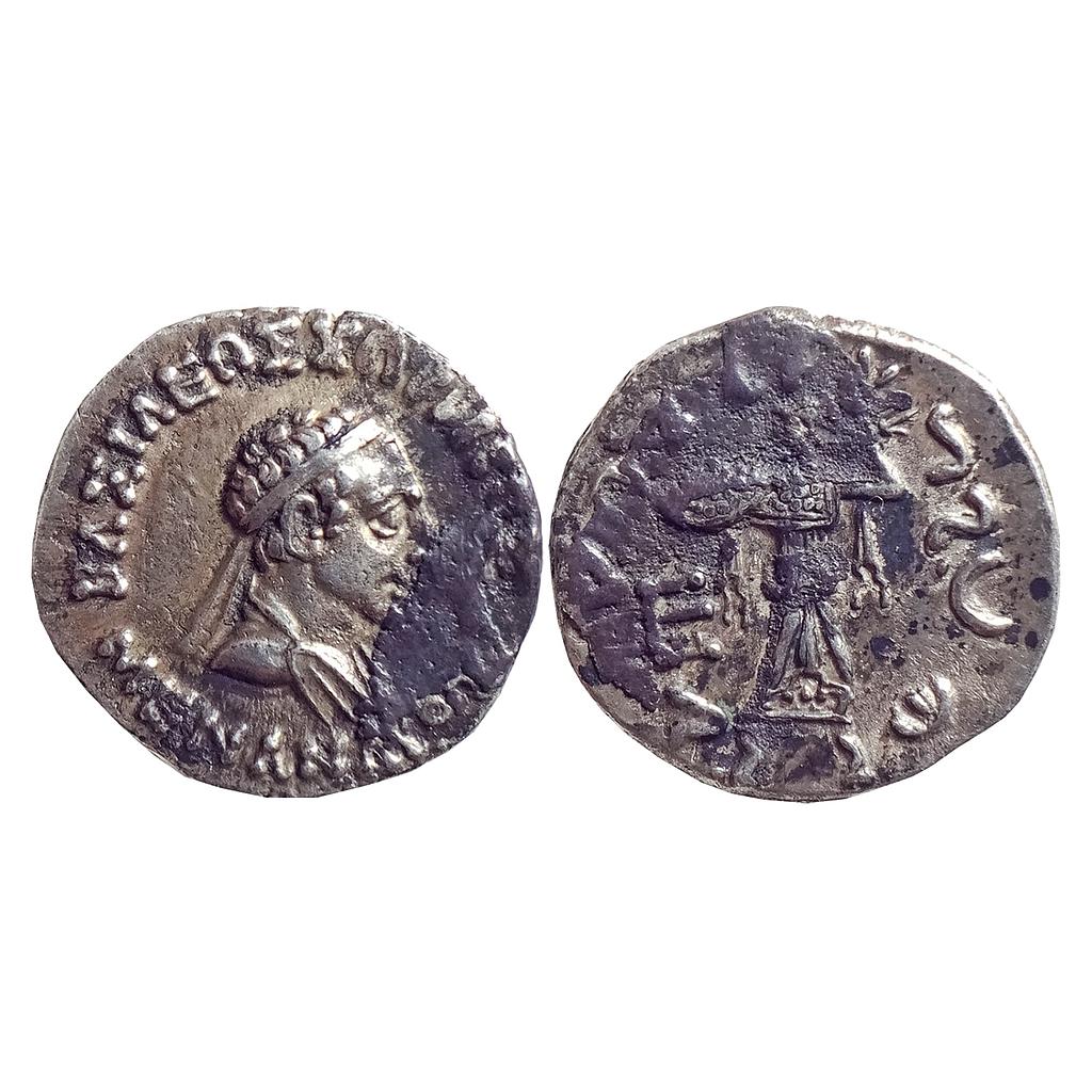 Ancient, Indo-Greeks, Menander I, Bilingual type, Silver Drachm