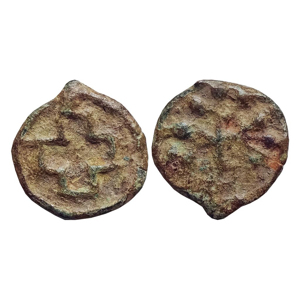 Ancient, Uninscribed Cast Copper unit from Vidarbha region