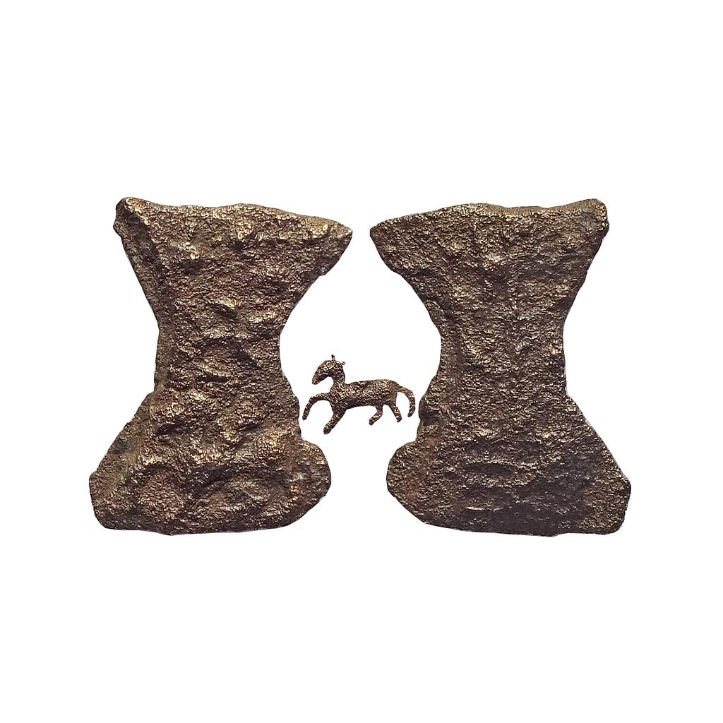 Ancient, Kaushambi, Damru Shaped, Cast Copper Unit