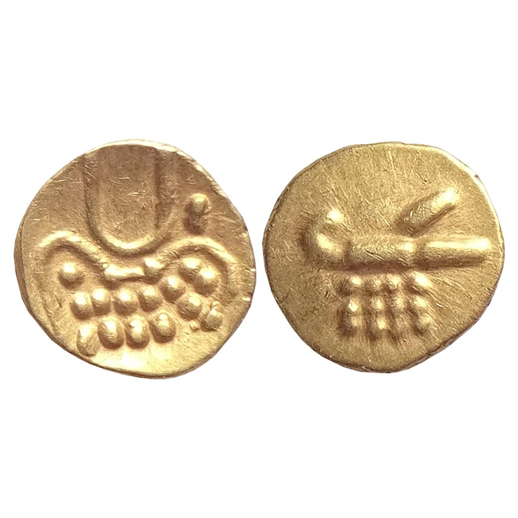 Vira Raya type, Anonymous issue, Gold Fanam