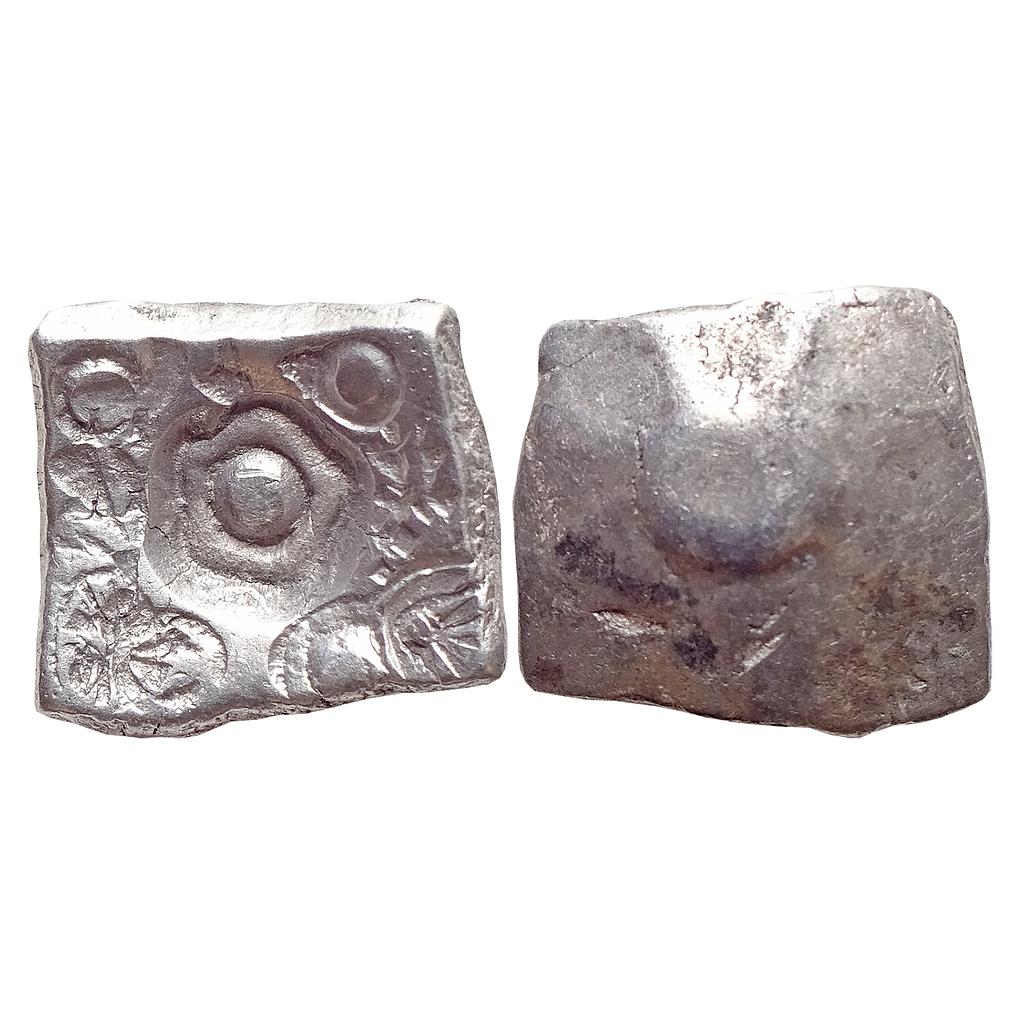 Ancient Archaic Series Punch Marked Coinage attributed to Shakya Janapada Narhan Hoard type Silver 5 Shana