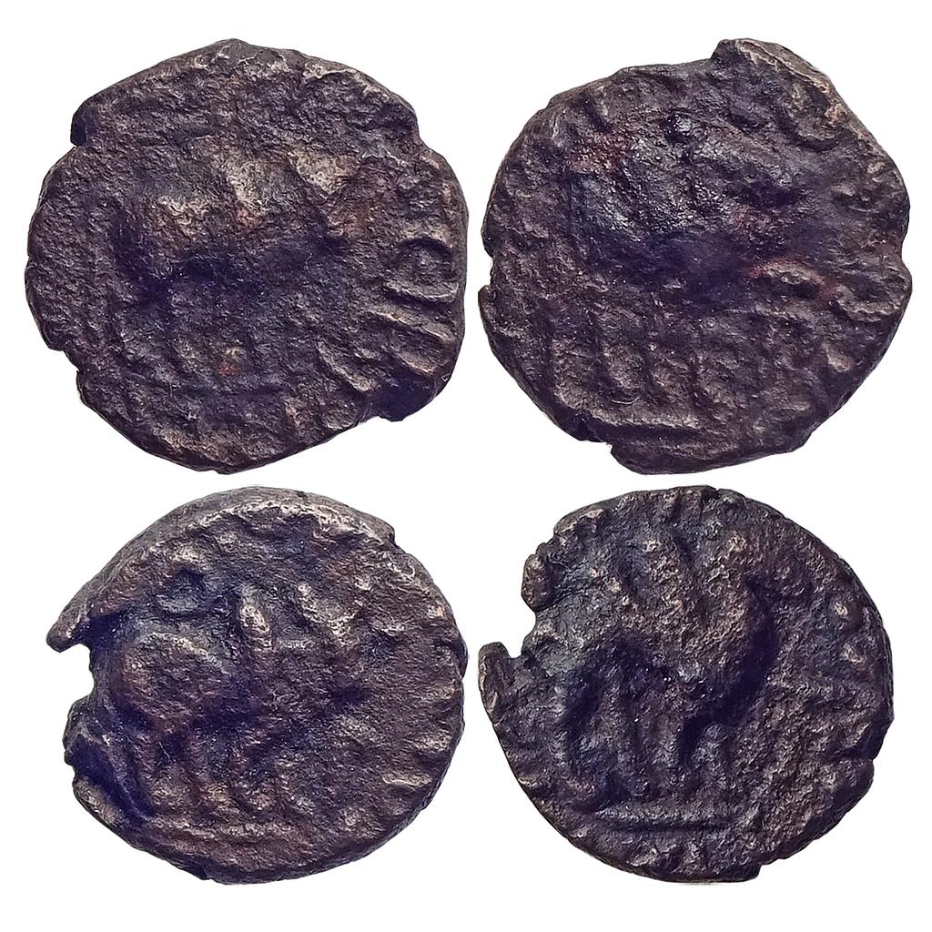Ancient, Kushanas, Vima Takto, Set of 2 coins, Copper Tetradrachm