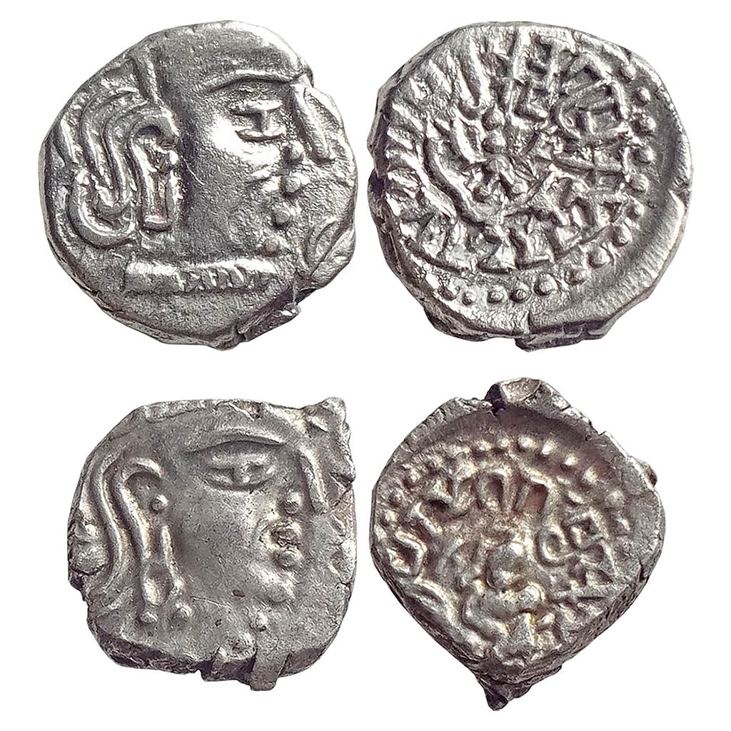 Ancient, Guptas, Skandagupta, Set of 2 coins, Silver Drachma