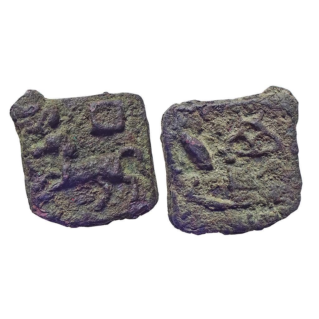 Ancient, Post-Mauryun, Kaushambi Region, Uninscribed type, Super heavy weight, Cast Technique, Copper Unit extremely rare