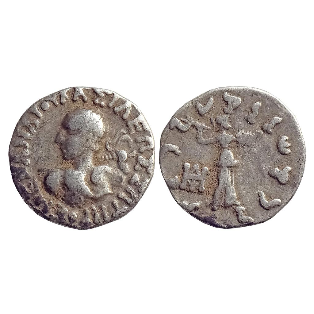 Ancient Indo Greek Menander I Silver Drachma