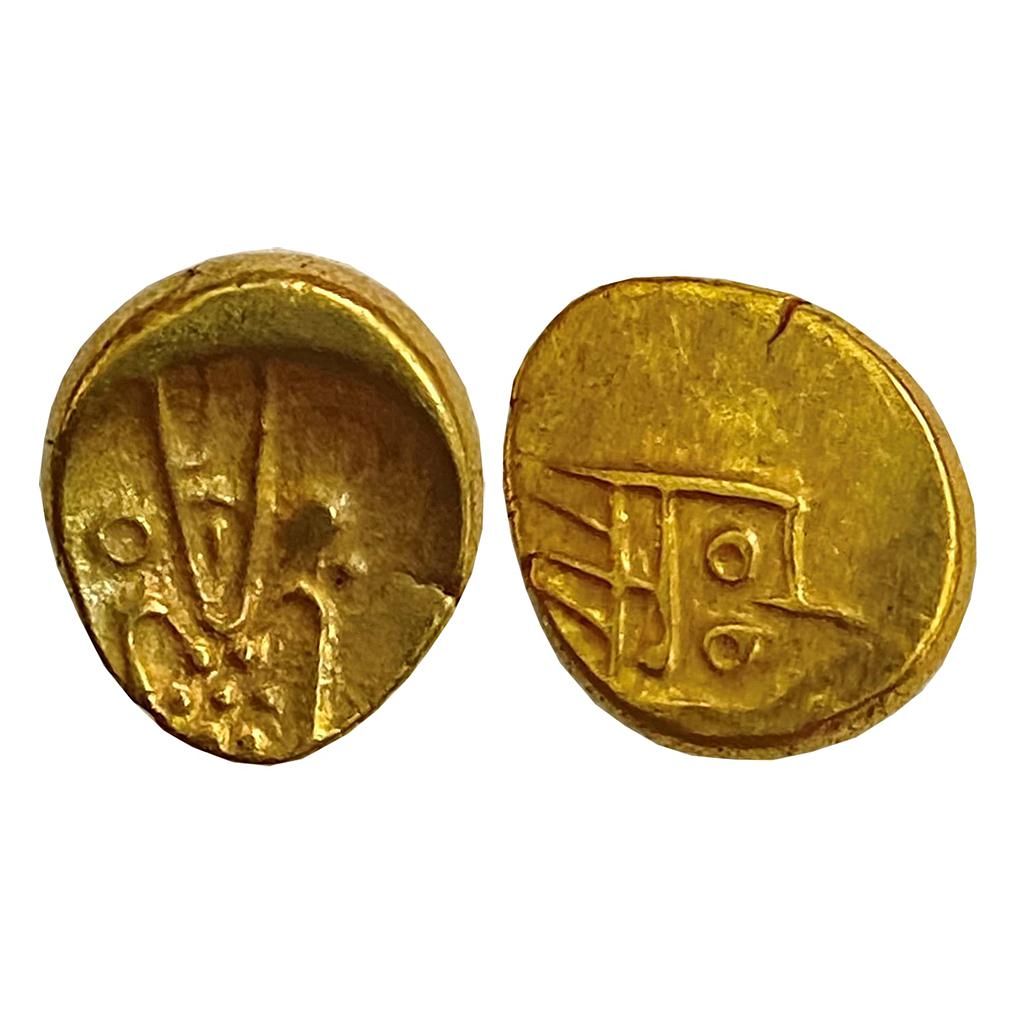 Vira Raya type, Anonymous issue, Gold Fanam