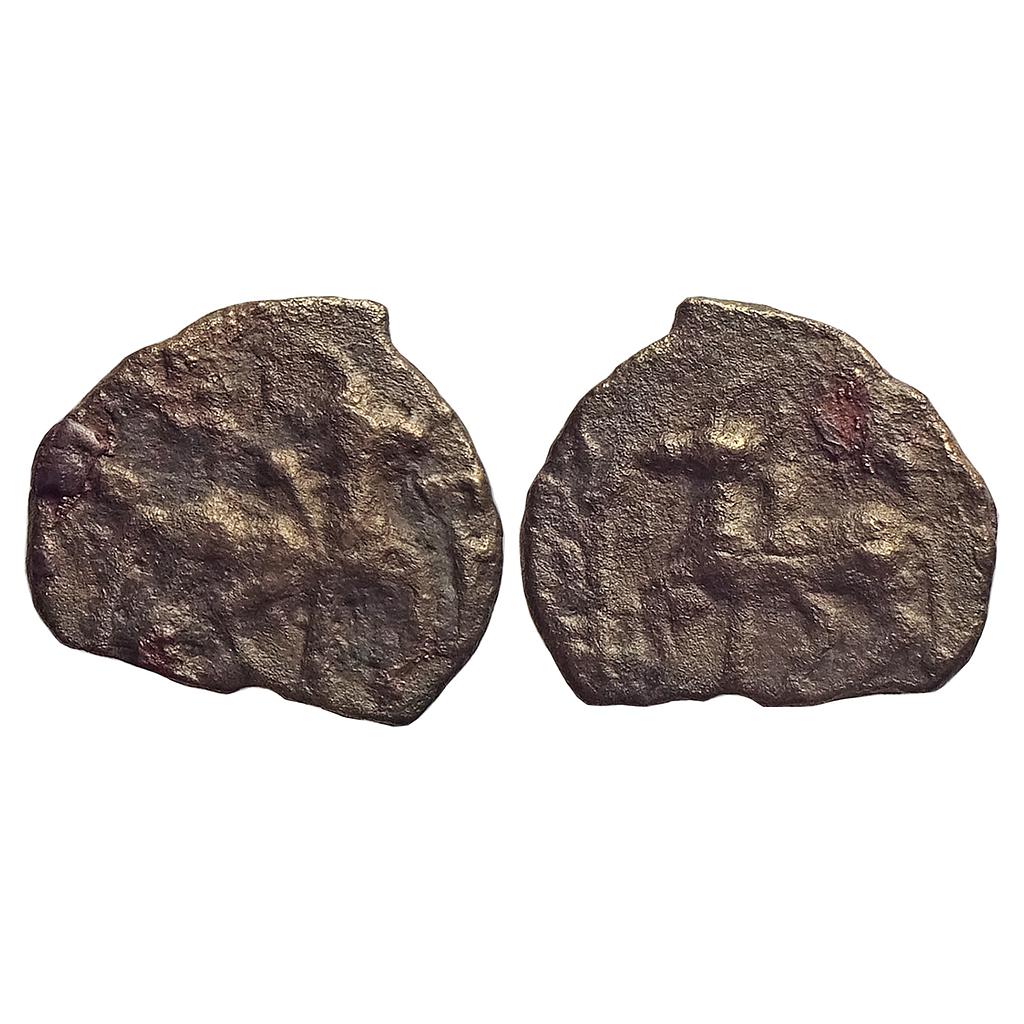 Ancient, Kaushambi, Vatsa Region, Double lanky bull type, Cast Copper Unit