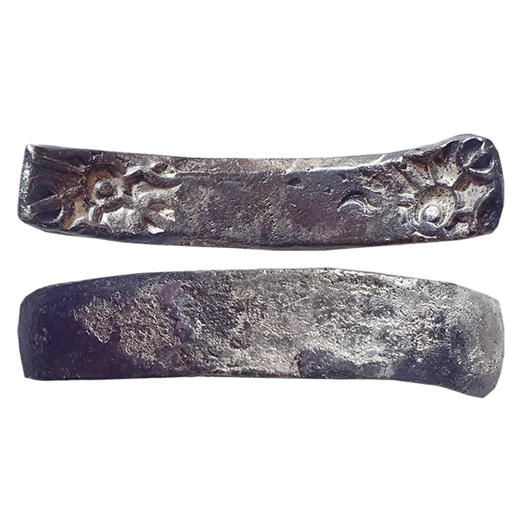Ancient Archaic Punch Marked Coinage attributed to Gandhara Janapada Bent Bar Silver 1 Shatamana