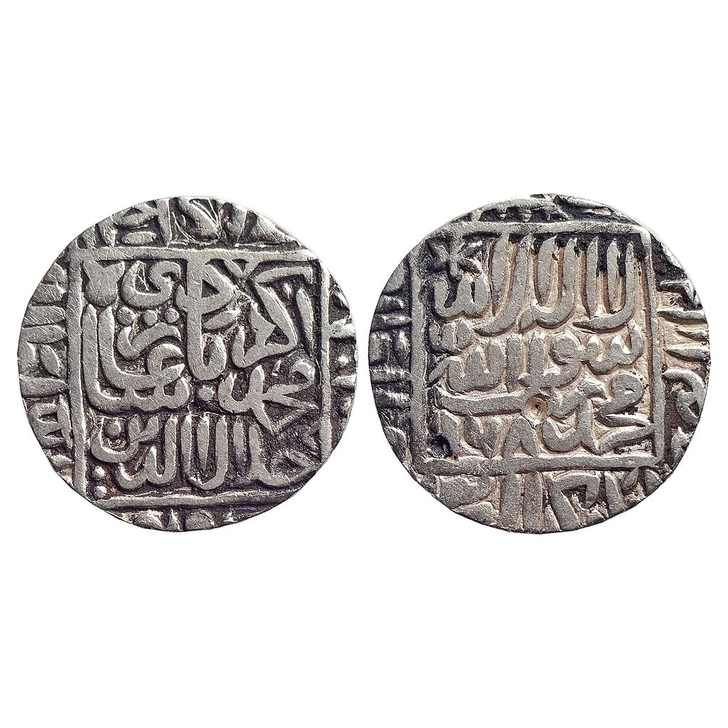 Mughal, Akbar, Shahgarh Qanauj Mint (off flan), Silver Rupee