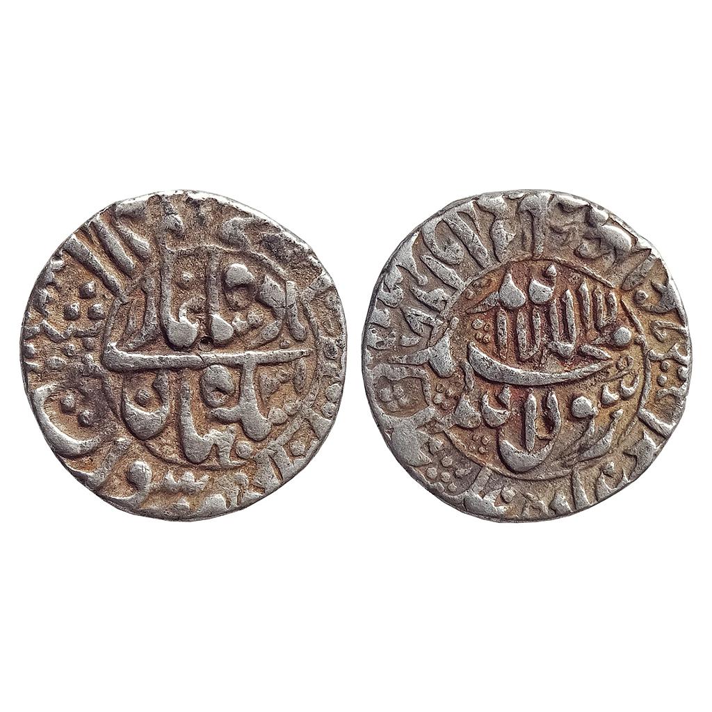 Mughal Shah Jahan Surat Mint Silver Rupee