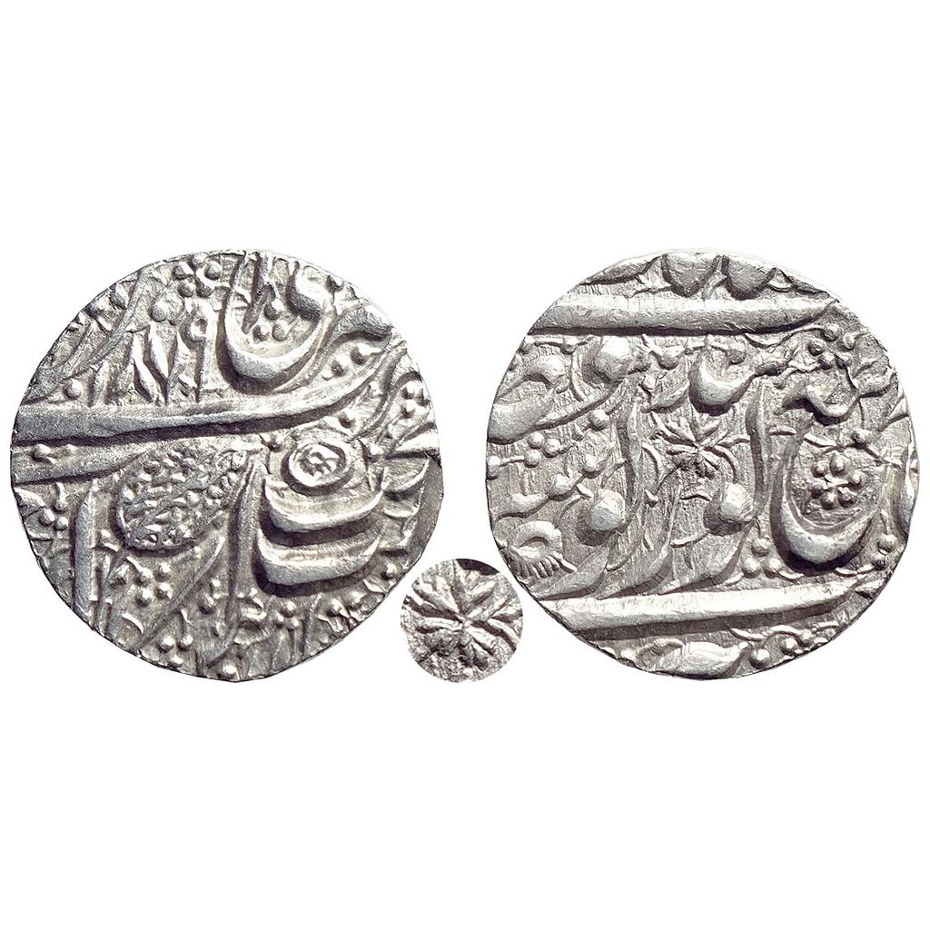 IK, Sikh Empire, Ranjit Singh, VS 1879, &quot;Nanakshahi&quot; couplet, Amritsar Mint, Silver Rupee