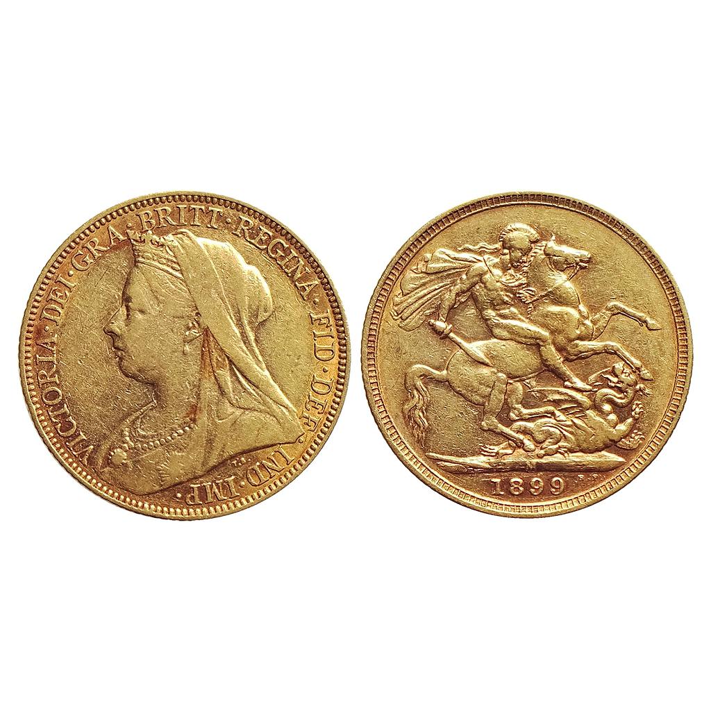 Australia, Victoria, 1899 AD, Melbourne Mint, Gold Sovereign