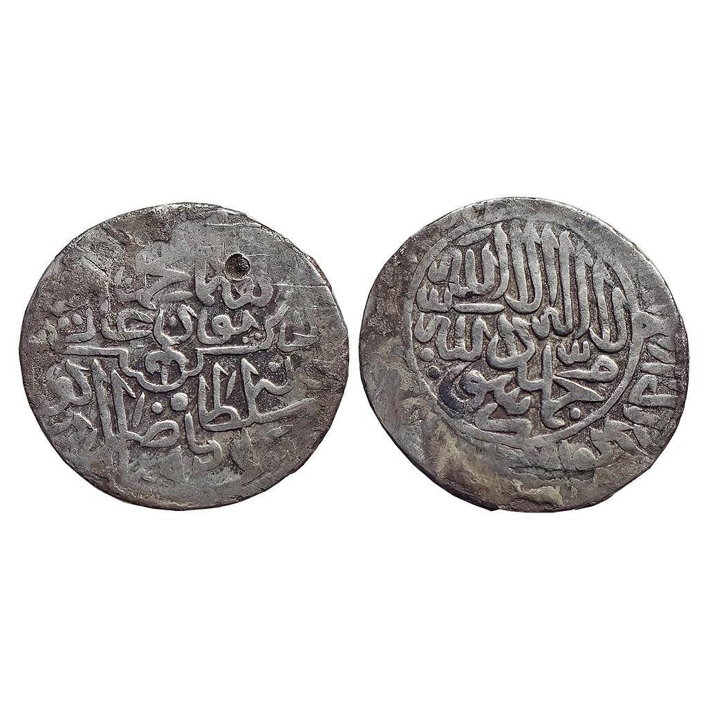 Mughal, Humayun, Lahore Mint (fully visible at 7-8 o' clock on the obv), Silver Shahrukhi