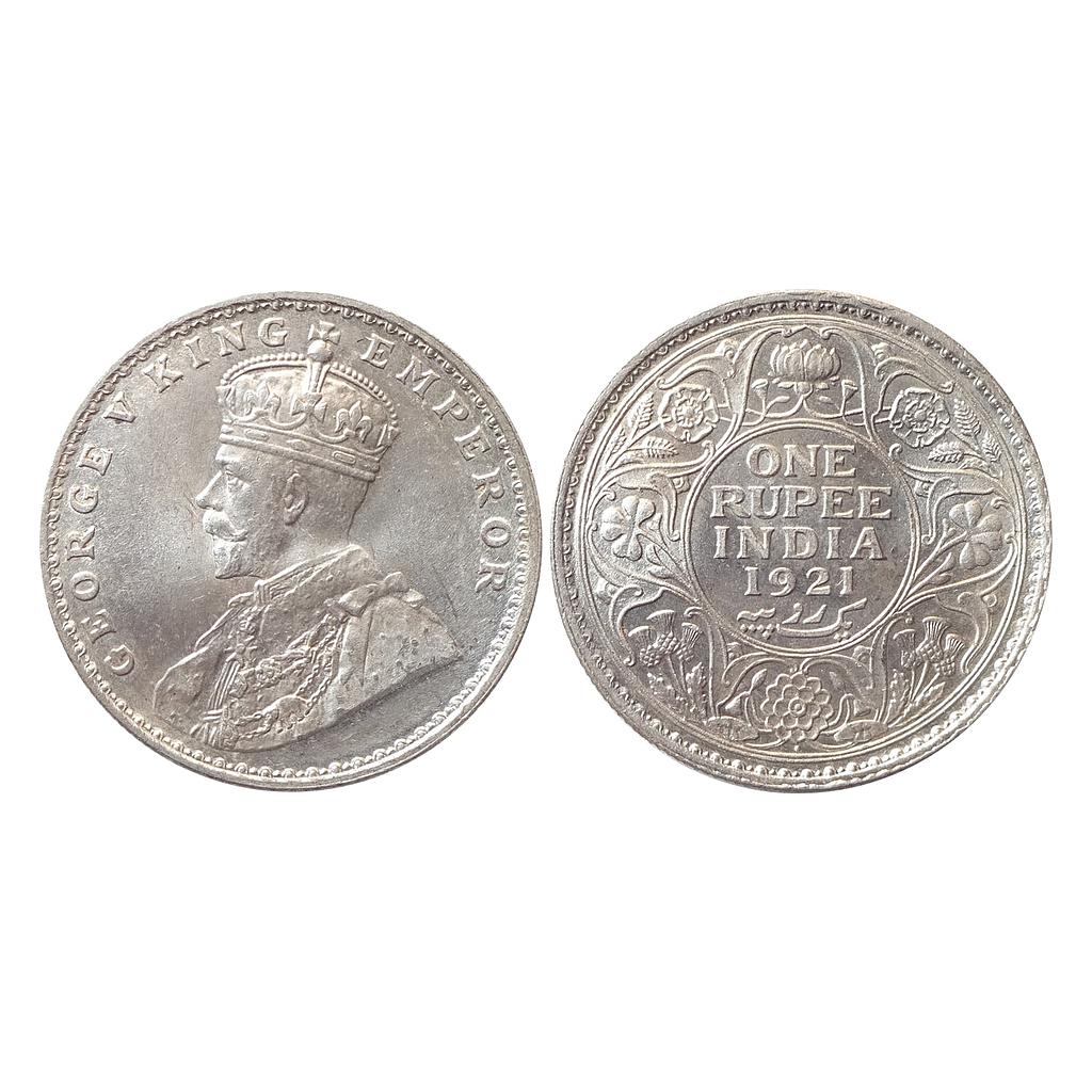British India George V 1921 Bombay Mint Silver Rupee