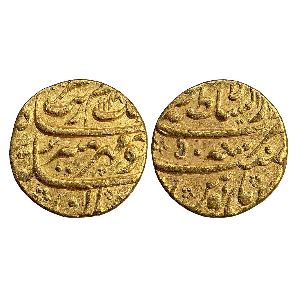 Mughal Aurangzeb Dar-ul-Sultanate Lahore Mint Gold Mohur