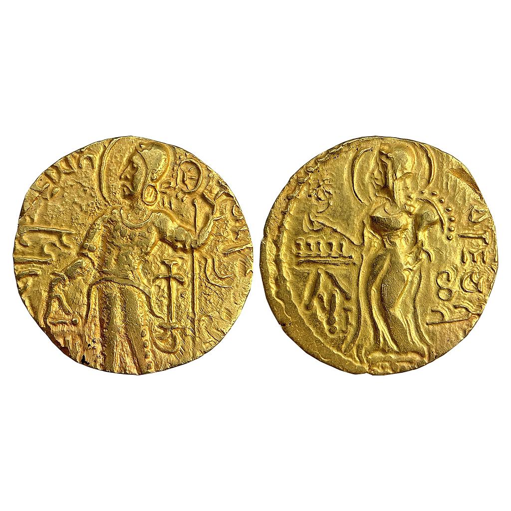 Ancient Gupta Dynasty Kacha Gupta Gold Dinar