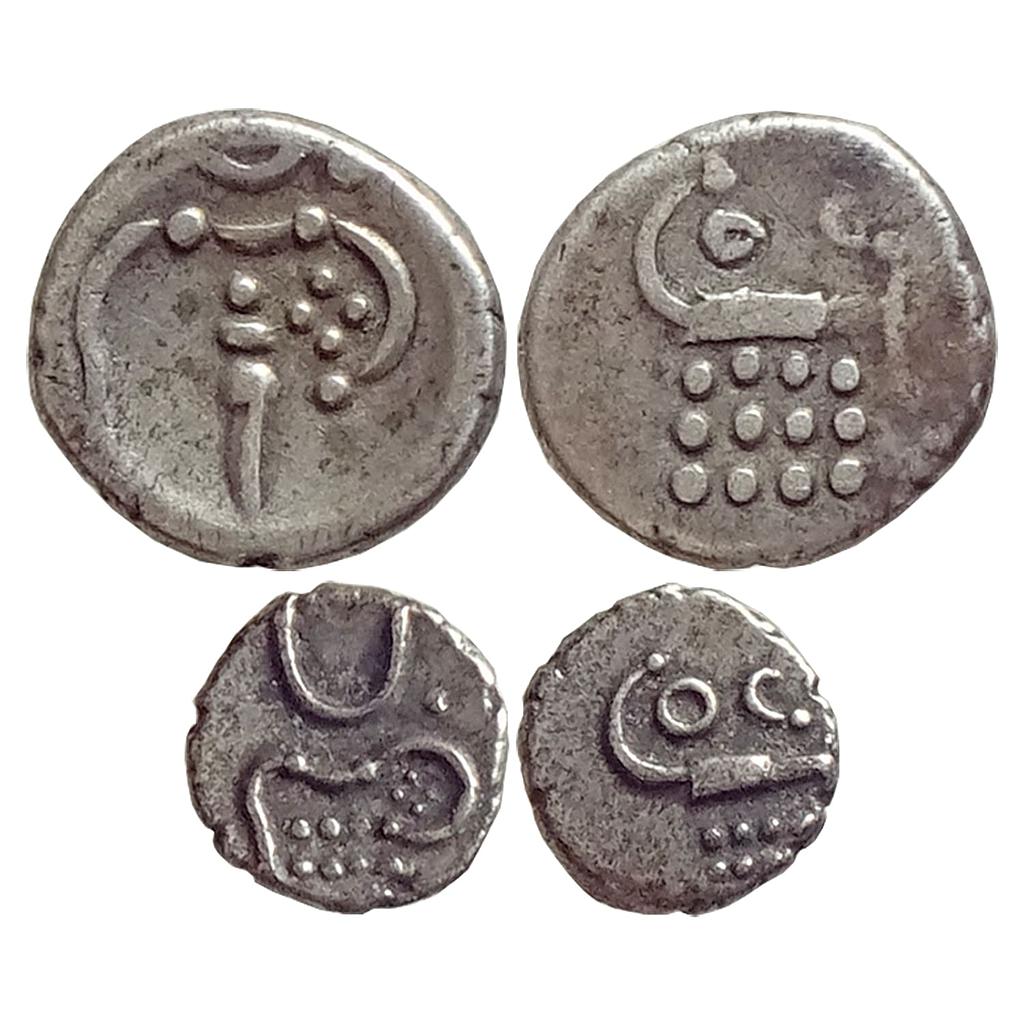 IPS Cochin State Set of 2 Coins Silver 2 Puttun &amp; Puttun