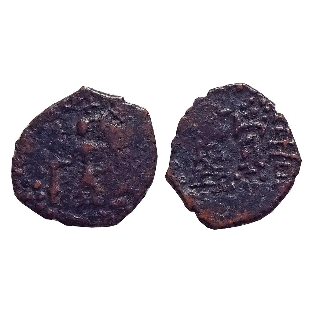 Ancient Yaudheyas Tribal Republic Kartikeya-Shashthi type Copper Fractional Unit