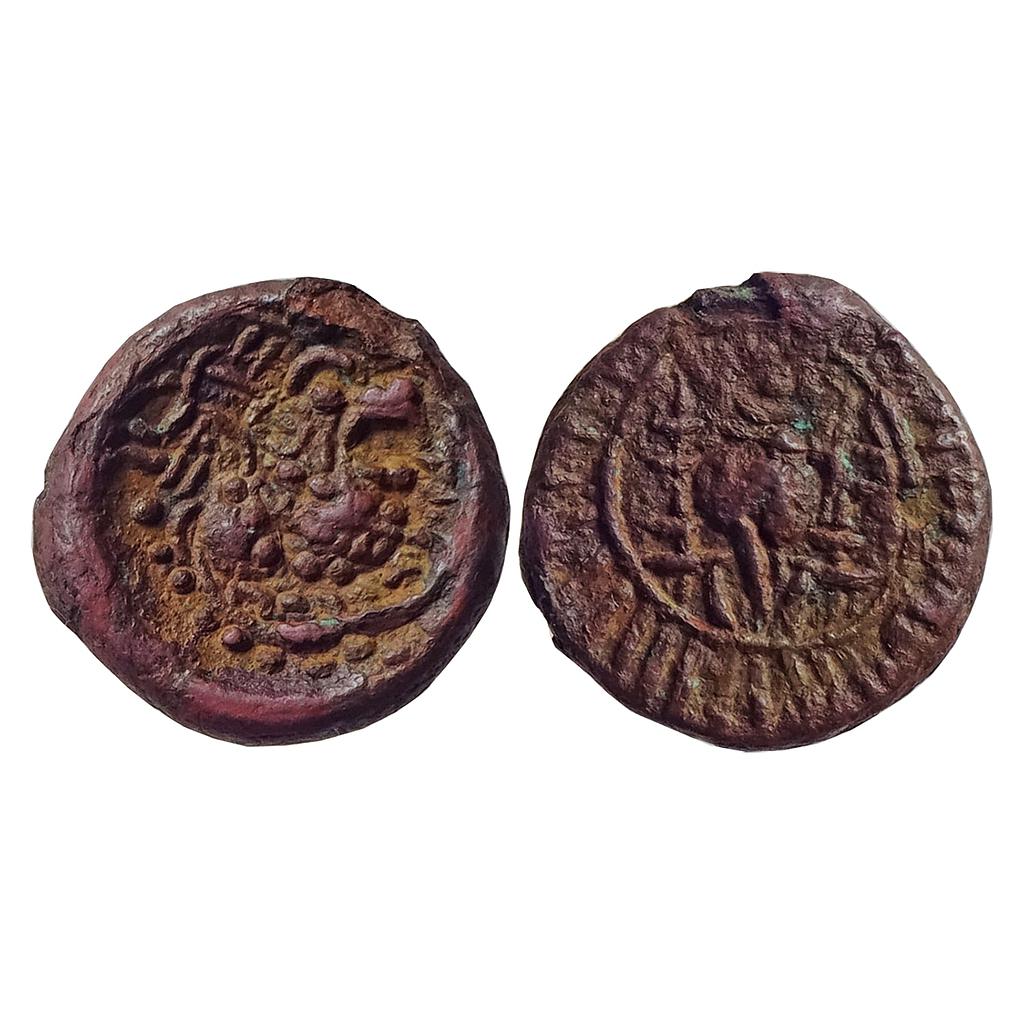 Ancient Deccan Vishnukundin Fabric Copper Alloy Unit