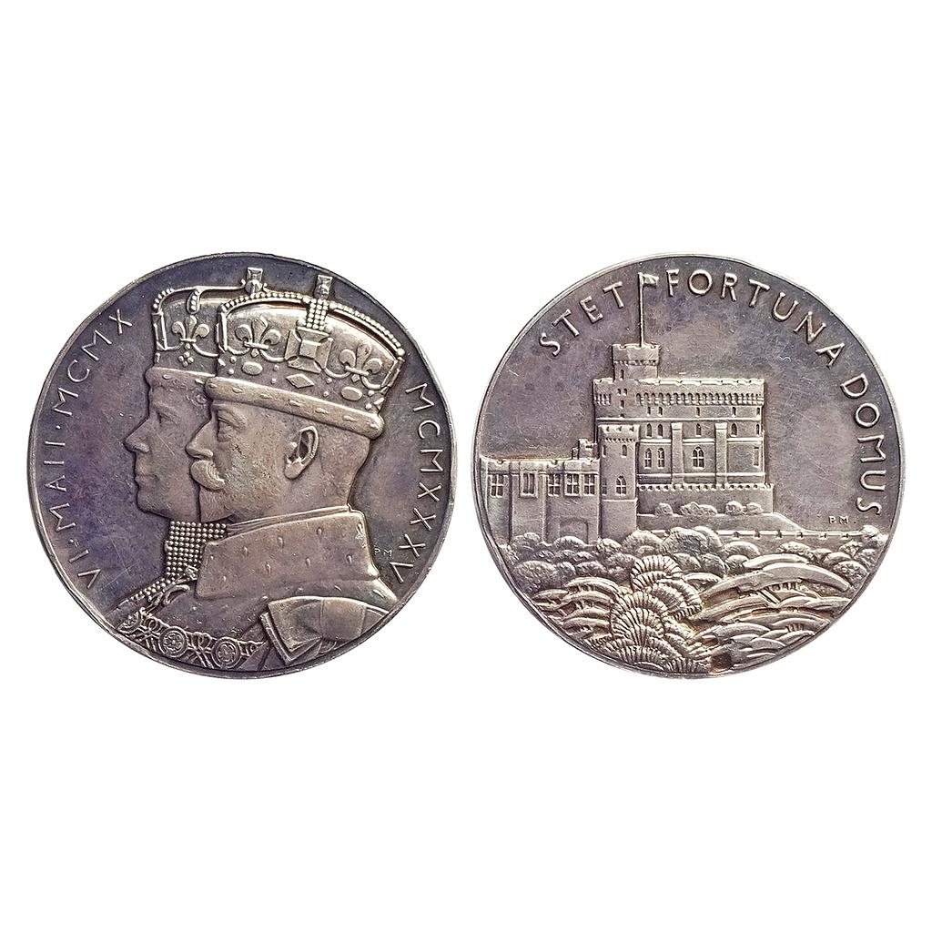 George V and Queen Mary Silver Jubilee Medal with Box Silver Domus Medal