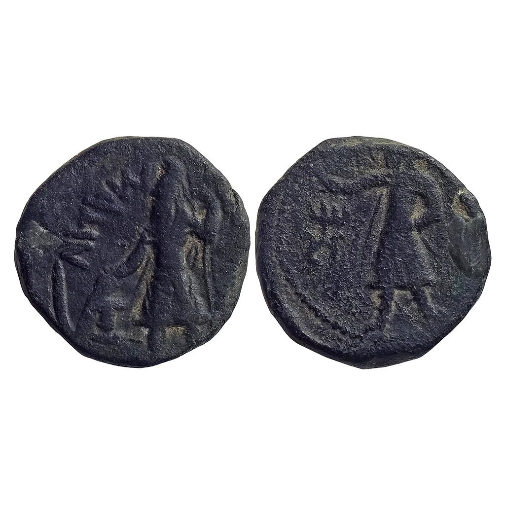 Ancient Kushanas Kanishka I Mithra type Copper Tetra Drachm