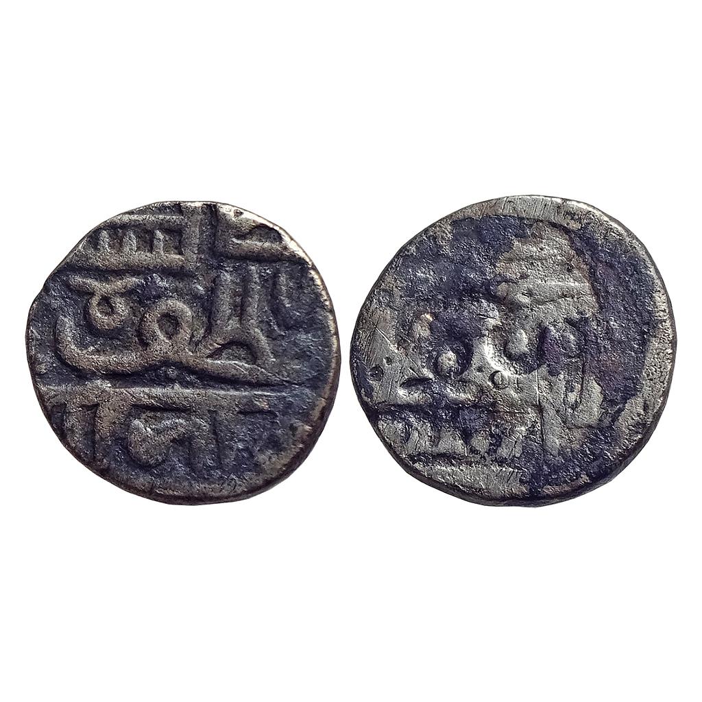 IPS Nawanagar State INO Muzaffar Shah III of Gujarat Sultanate A brockage (lakhi) Silver Kori