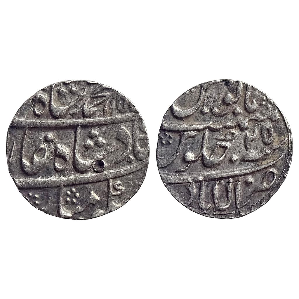 Mughal Muhammad Shah Allahabad Mint Silver Rupee
