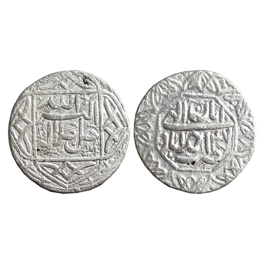 Mughal Akbar Ahmedabad Mint Ilahi Month Aban Scorpio Silver Rupee